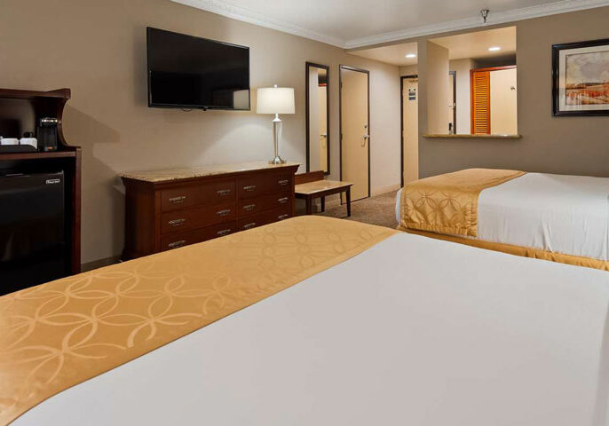 guestroom with two queen beds